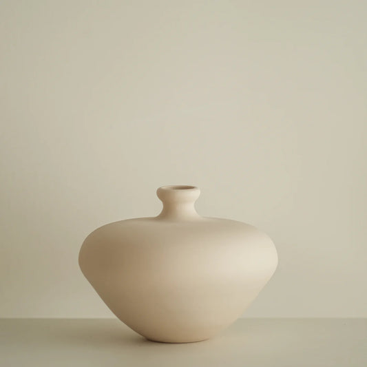 Athena vase d'artisan oval (court)